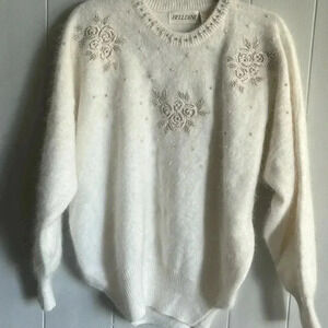 Belldini vintage 80s  Rabbit Hair Angora Sweater size M